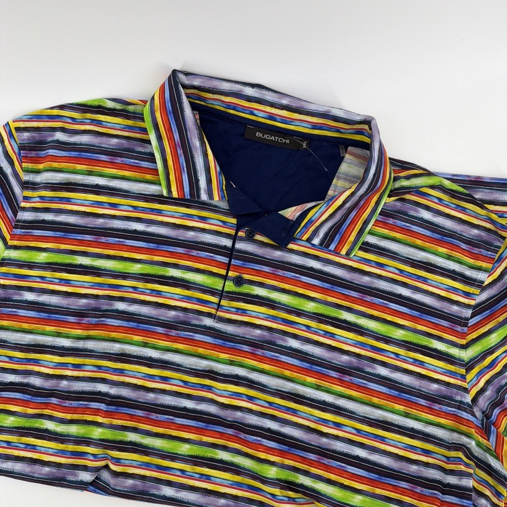 Bugatchi Uomo XXL‎ Colorful Striped Polo NWOT